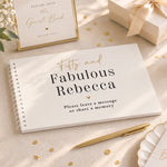 Personalised Black & Gold Wedding Guest Book