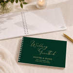 Personalised Dark Green Wedding Guest Book