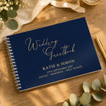 Personalised Navy Wedding Guest Book