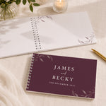 Personalised Botanical Plum Wedding Guest Book