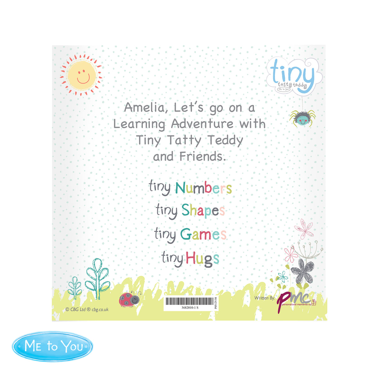 Personalised Tiny Tatty Teddy Learning Adventure Book