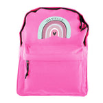 Personalised Pastel Rainbow Pink Backpack