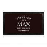 Personalised Reserved For Pet Bowl Mat