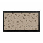 Personalised Brown Dog Icons Pet Bowl Mat
