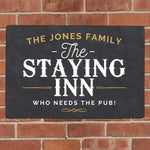 Personalised Staying Inn Metal Sign