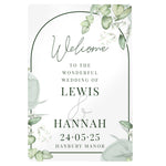 Personalised Botanical Wedding Metal Sign