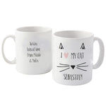 Personalised Cat Features Mug