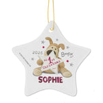 Personalised Boofle My 1st Christmas Ceramic Star Decoration