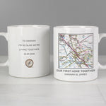 Personalised Present Day Map Compass Mug
