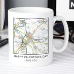 Personalised Present Day Map Compass Mug
