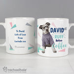 Personalised Rachael Hale 'Ruff Before Coffee' Dog Mug