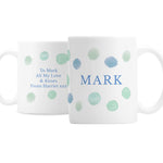 Personalised Blue Spot Mug