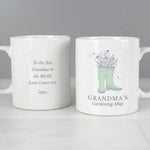 Personalised Floral Wellies Mug