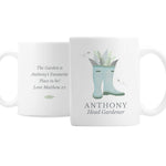 Personalised Blue Wellies Mug
