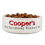 Personalised Christmas Dinner 15cm Medium Pet Bowl