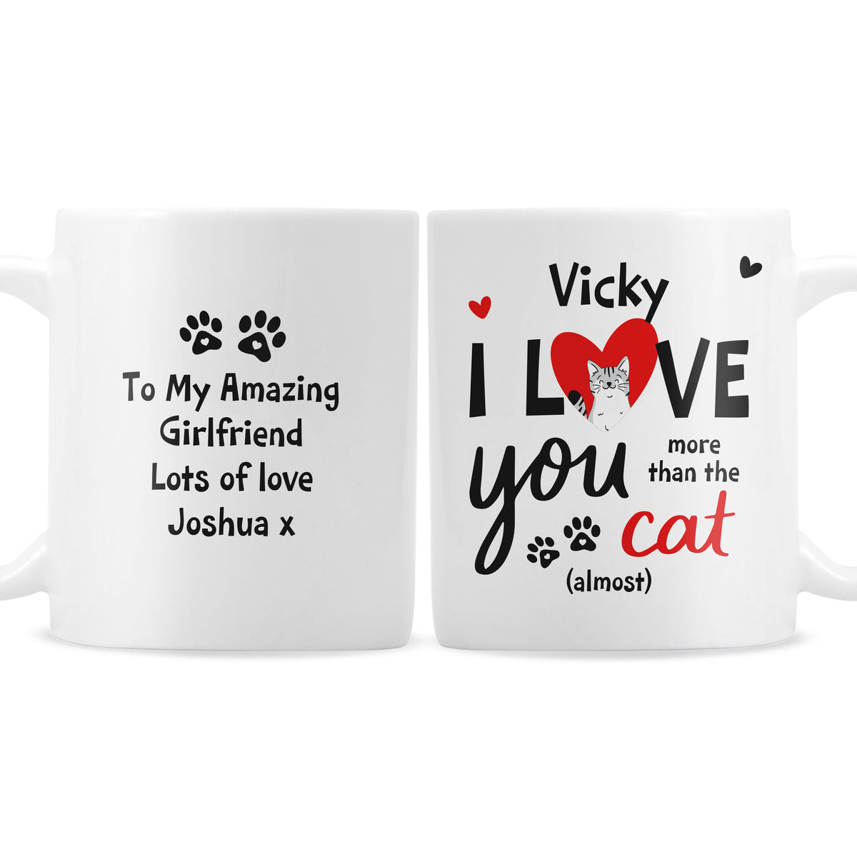Personalised I Love You More Than The Cat Mug