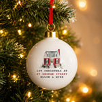 Personalised Water Colour House Ceramic Bauble