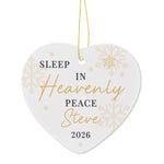 Personalised Heavenly Peace Ceramic Heart Decoration