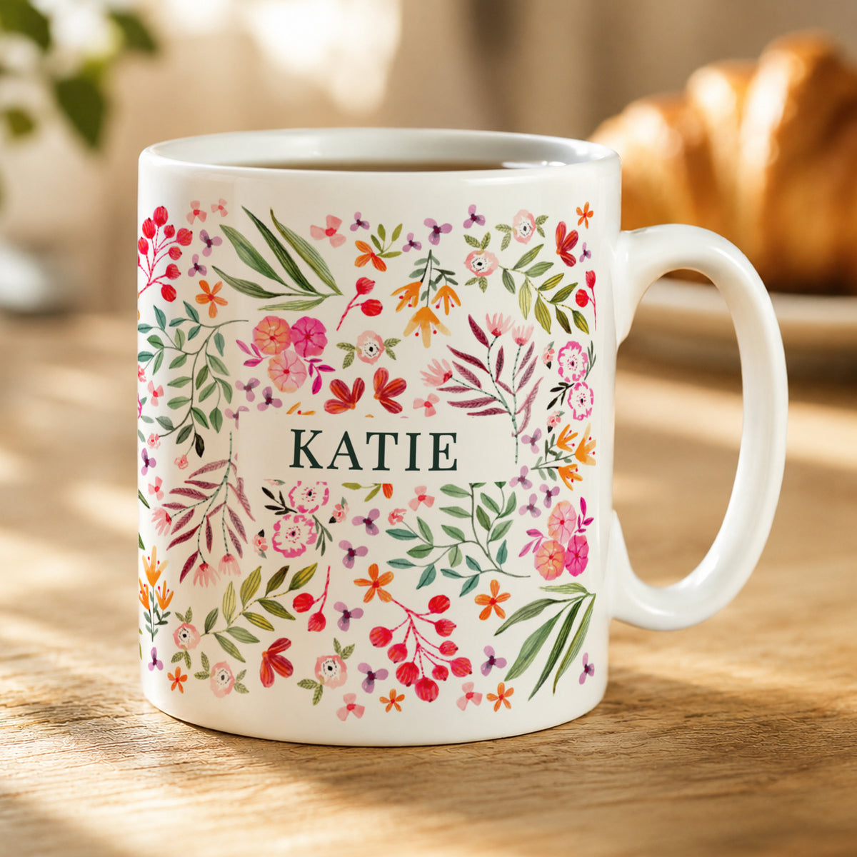 Personalised Floral Pattern Mug