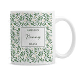 Personalised Leafy Pattern Mug