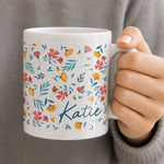 Personalised Bright Floral mug