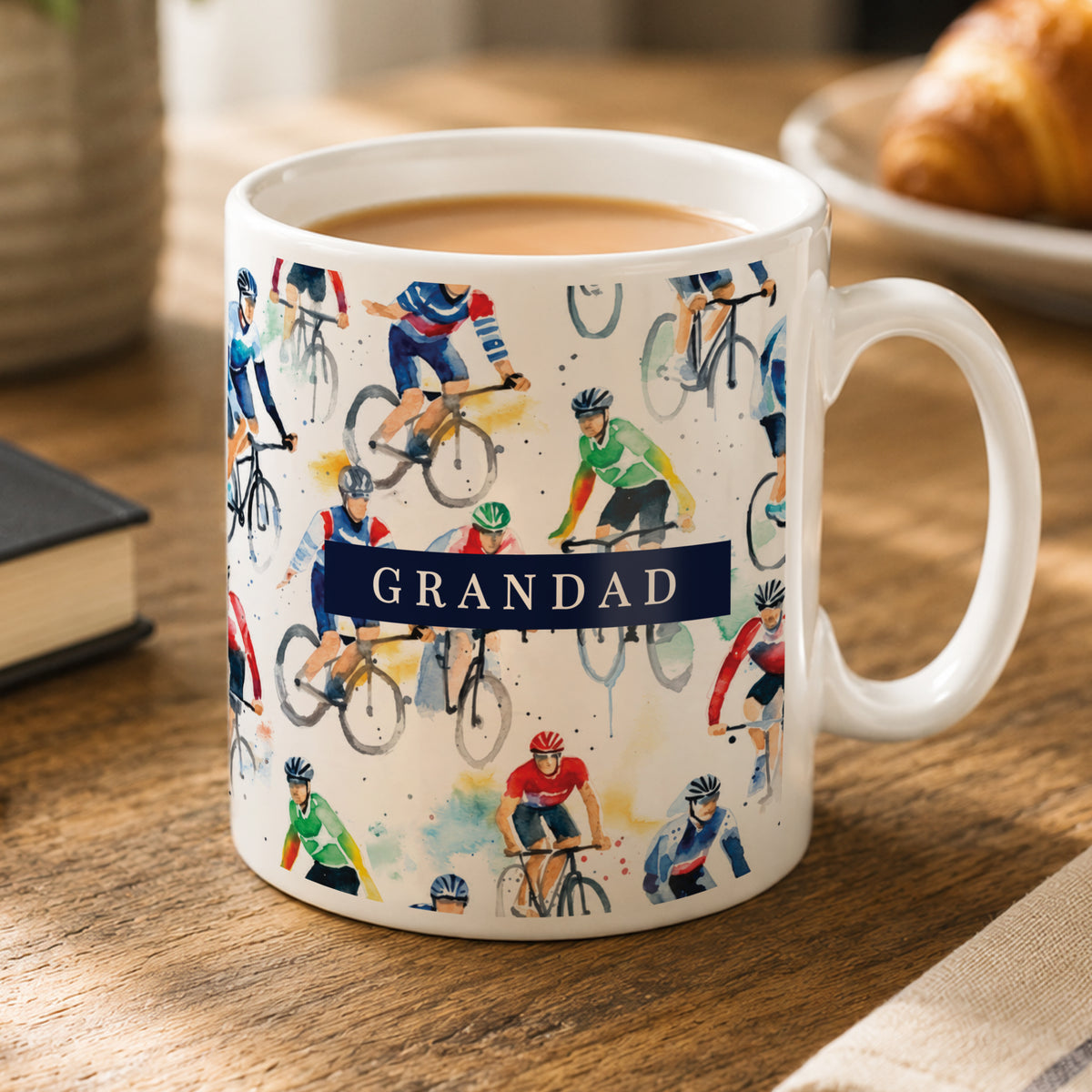 Personalised Cyclist Icons Mug
