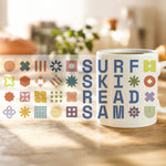 Personalised Hobbies Blue Mug