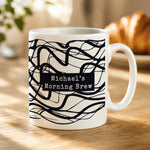Personalised Black Pattern Mug