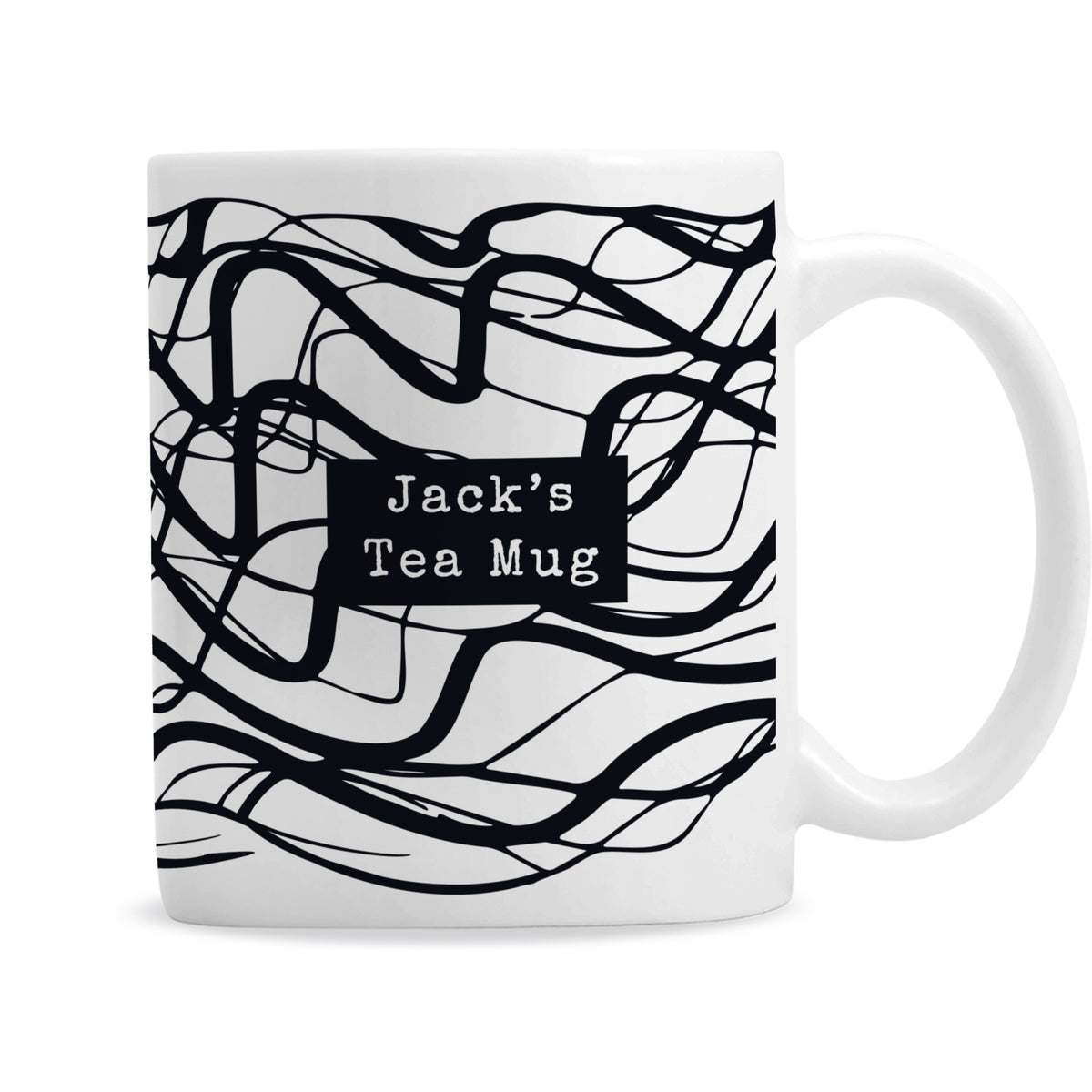 Personalised Black Pattern Mug