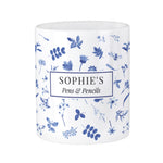 Personalised Blue Floral Storage Pot