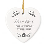 Personalised Little House Ceramic Heart Decoration