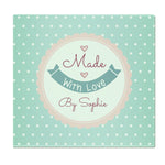 Personalised Made with Love Glass Chopping Board/Worktop Saver