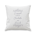 Personalised Grey Floral Cushion