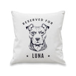 Personalised Reserved For Dog Breed Cushion