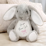Personalised Pink Bow Bunny