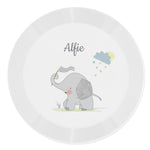 Personalised Hessian Elephant Plastic Plate