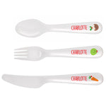 Personalised 'First Christmas Dinner' 3 Piece Plastic Cutlery Set