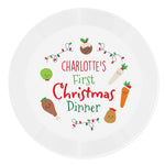 Personalised 'First Christmas Dinner' Plastic Plate