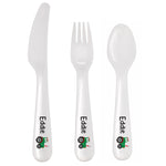 Personalised Tractor 3 Piece Plastic Cutlery Set