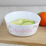 Personalised Baby Unicorn Plastic Bowl