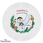 Personalised The Snowman Christmas Wishes Plastic Plate