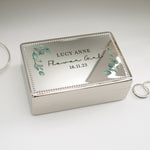 Personalised Botanical Rectangular Jewellery Box