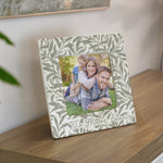 Personalised Leaf Print Ceramic 4x4 Frame