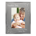 Personalised Any Message 6x4 Diamante Glass Photo Frame