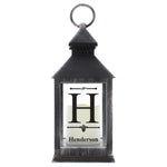 Personalised Initial Rustic Black Lantern