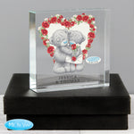 Personalised Me to You Rose Heart Crystal Token