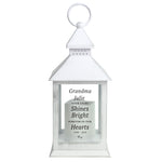 Personalised 'Your Light Shines Bright' White Lantern