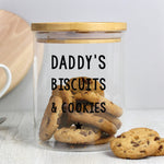 Personalised Free Text Glass Jar with Bamboo Lid