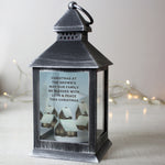 Personalised Christmas Town Black Lantern