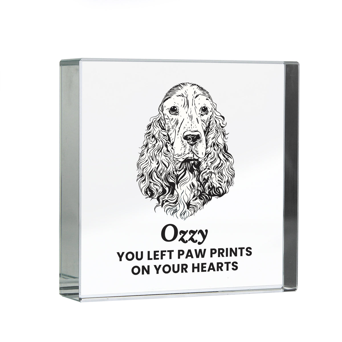 Personalised Dog Breed Small Crystal Ornament